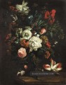 Blumen in einer Vase auf einer Steinplatte Justus van Huysum